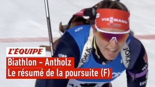 Biathlon 2023  La poursuite dAntholz pour lAllemande HerrmannWick les Françaises terminent loin [upl. by Richers]