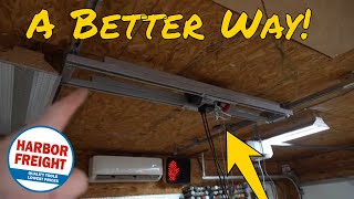 Installing an Electric Hoist from Harbor Freight in my Garage using Unistrut Shop Crane Gantry [upl. by Etienne]