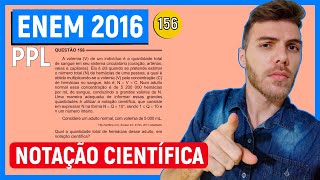 🛑156 Enem 2016 PPL  NOTAÇÃO CIENTÍFICA  A volemia V de um indivíduo é a quantidade total de [upl. by Aikimat]