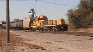 BNSF GP7u 3838 takes a few tank cars into the yard [upl. by Gnivre304]