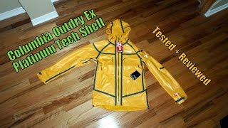 Columbia Outdry Ex Platinum Tech Shell Tested  Reviewed [upl. by Aihtyc]