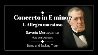 1 Allegro maestoso  Flute Concerto in E minor  Saverio Mercadante  Demo amp Backing Track [upl. by Imefulo]