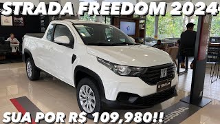 Fiat Strada Freedom 13 CS 2024  O MELHOR custo benefício da linha 2024 da Strada 4K [upl. by Bannasch140]