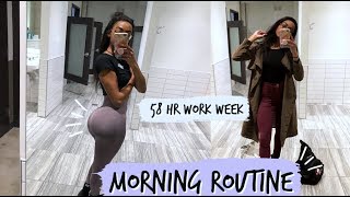 MORNING ROUTINE FOR WORK   staying fit working 60 hoursweek [upl. by Oiramat368]