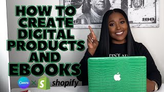 How To Create amp Sell Digital Products or Ebooks Online  Step By Step Canva  Shopify Tutorial [upl. by Odnolor]