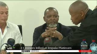 Mineral Resources and Energy Minister Gwede Mantashe at Impala Platinum Mine [upl. by Aimet]