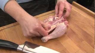 How to debone a chicken leg  Now Youre Cookin with Manitoba Chicken [upl. by Emirak]