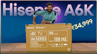 Hisense A6K 55 Inch 4k TV 2023 Model Unboxing amp Review of Simulated 120HZ TV❤️‍🩹 [upl. by Gad]