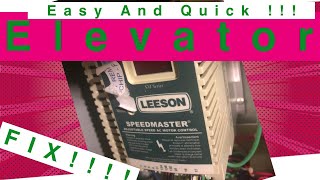 Leeson Speedmaster elevator cheap and easy fix Electrical outage reset  emergency chain reset [upl. by Salinas]