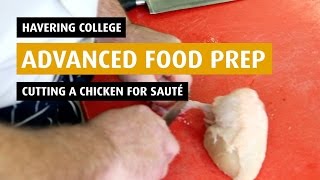 How To Fillet a chicken for sauté  Advanced Food Prep [upl. by Aitercul]