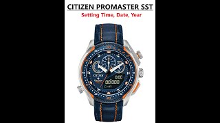 Citizen Promaster SST Time Adjust and other settings [upl. by Hendry]