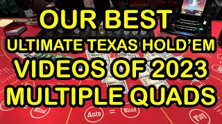 OUR BEST ULTIMATE TEXAS HOLD EM VIDEOS OF 2023 MULTIPLE QUADS [upl. by Ciredor]