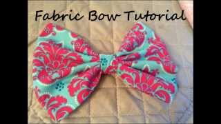 Fabric Bow Tutorial [upl. by Aizan]