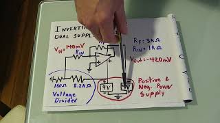 Inverting OP Amp Dual Supply Tutorial [upl. by Annadroj612]