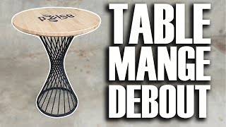 Fabrication dune table haute  Mange Debout  DIY  ⓇⒷ [upl. by Reinar]