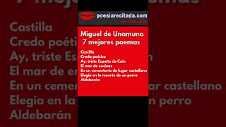 Unamuno 7 mejores poemas poemas poesia unamuno poesiarecitada [upl. by Ranna593]