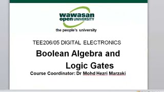 Boolean Algebra and Combinational Logic Gates [upl. by Picco]