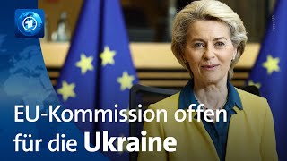 EUKommission Ukraine und Republik Moldau sollen EUBeitrittskandidaten werden [upl. by Aicila]