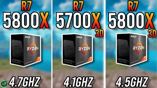 Ryzen 7 5800X vs Ryzen 7 5700X3D vs Ryzen 7 5800X3D [upl. by Cagle]