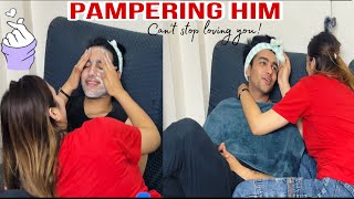 Pampering my Boyfriend with a Facial  Before  After  Clean Shave Kardia [upl. by Sherye132]