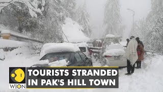 At least 21 people die of cold in Pakistans Muree after heavy snow traps them inside vehicles [upl. by Sined]