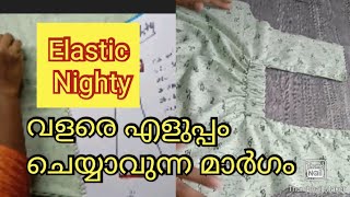 Elastic Nighty cutting and stitching [upl. by Granoff]