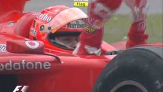 SchumacherHeidfeld accident  Melbourne 2005 [upl. by Einafit]