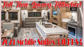 4 Slide FULL TIME RATED 2024 Mobile Suites 39DBRS3 Luxury Fifth Wheel at Couchs RV Nation RV Review [upl. by Nnyleahs482]