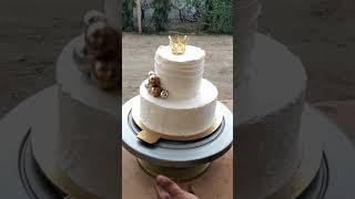 2 tier cake decorating ideas 💡🤍 part 1trendingcake foodymood [upl. by Htir]