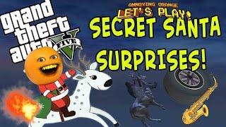 Annoying Orange  GTA V SECRET SANTA SURPRISES [upl. by Assina305]