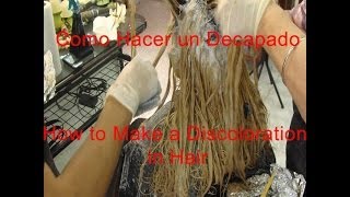 Que es el Decapado en Colorimetria How to Make a Discoloration in Hair [upl. by Nodababus578]