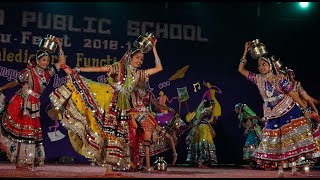 Edu Feast l Gujarati l Garba Dandiya l Dance Performance By Chanda Public School [upl. by Allsopp]