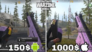 Warzone Mobile on Low end Device vs High End device  Android vs IOS [upl. by Initof417]