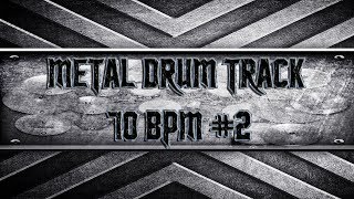 Easy Metal Drum Track 70 BPM HQHD [upl. by Lunsford604]