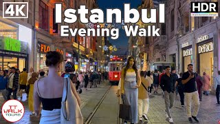 Istanbul Evening Walking Tour  4K 60fps HDR [upl. by Eudoxia]