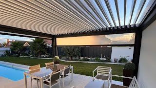 Increíble transformación de este espacio  con una pérgola bioclimática de 5x4 y toldos verticales [upl. by Spalla]