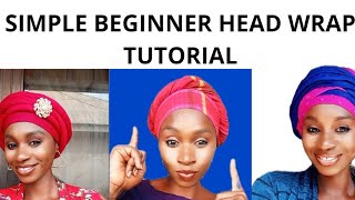 Simple Beginner Everyday Head Wrap StylesTutorial [upl. by Eisiam622]