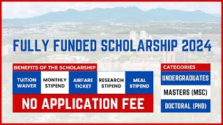 APPLY NOW  NO APPLICATION FEE  Fully Funded Scholarship 2024 [upl. by Nerehs]