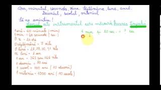 Unități de măsură pentru timp Ora minutul secunda ziua  Matematică clasa a IVa [upl. by Retsam]