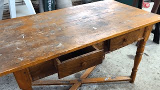 Old Wood Table Restoration [upl. by Ettevad856]