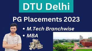 DTU MTechMBA Placements 2023🔥  Branchwise Details  51 Lacs Package😍 [upl. by Samson]