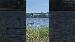 🚤 on Onondaga Lake the infamous bridge in background [upl. by Haseena]