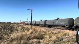 Canadian National Into The Wind … Pomeroy Iowa [upl. by Ylro]