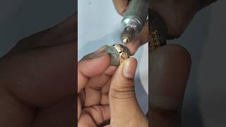 New ring kating hand machine goldmaking woodworking goldjewellerymaking goldjewellery [upl. by Needan]