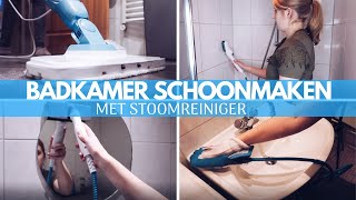 BADKAMER SCHOONMAKEN MET STOOMREINIGER  Is het prettig of niet  Clean with me  GwennampClean [upl. by Villiers622]