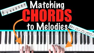 How to put Chords to a melody Piano Lesson [upl. by Alfons]