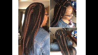 EXPRESSION SENEGALESE TWIST LARGE 18quot CROCHET BRAID [upl. by Nnayelhsa]