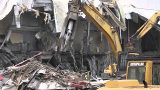 Demolition Continues on Ledgers Newsprint Storage Building [upl. by Kcirdle]