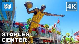 4K Staples Center amp LA Live in Downtown Los Angeles California  Walking Tour amp Travel Guide [upl. by Otrebor]