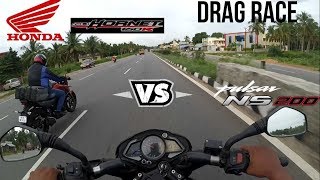 Honda CB Hornet 160R vs Bajaj Pulsar NS 200  HIGHWAY RACE [upl. by Oruntha414]